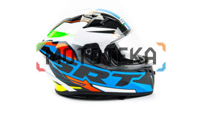 Шлем мото интеграл GTX 578 (S) #2 BLACK/ ORANGE GREEN